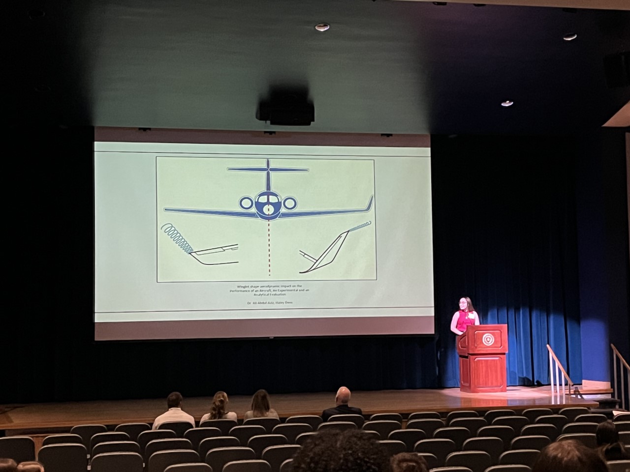 Sure Fellow Haley Dees, senior aerospace engineering major, was one of the first-place winners.