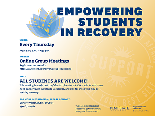 EMPOWERING STUDENTS IN RECOVERY Flyer