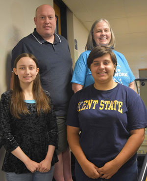 Kent State East Liverpool officers for the Undergraduate Student Government organization are (front, from left) Sydney Hill and Helenmarie Smith; and (back, from left) Andrew Jackson and Linda Adkins. Kent State East Liverpool officers for the Undergraduate Student Government organization are (front, from left) Sydney Hill and Helenmarie Smith; and (back, from left) Andrew Jackson and Linda Adkins.