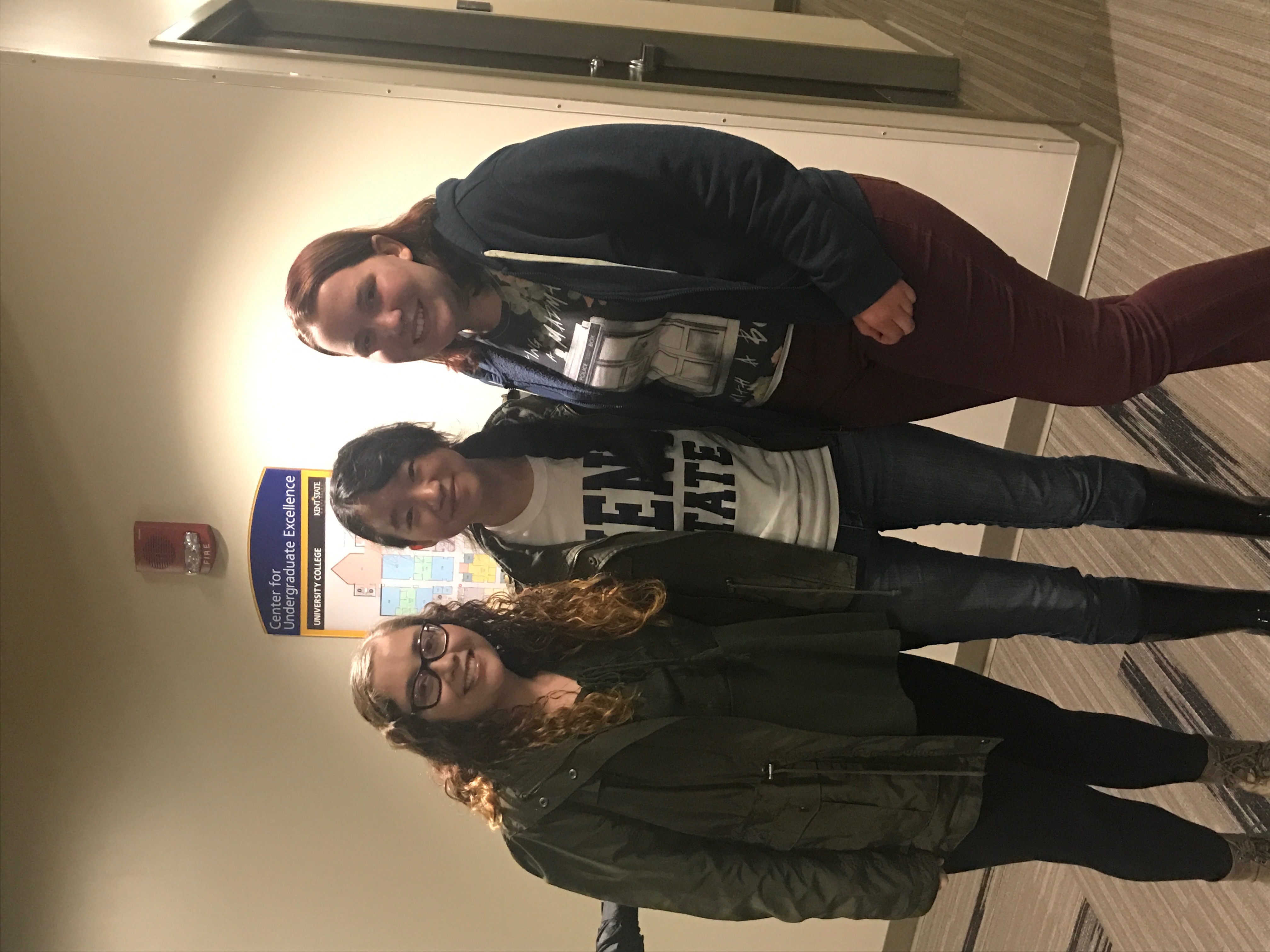 Noelle Blazek with friends at KSU