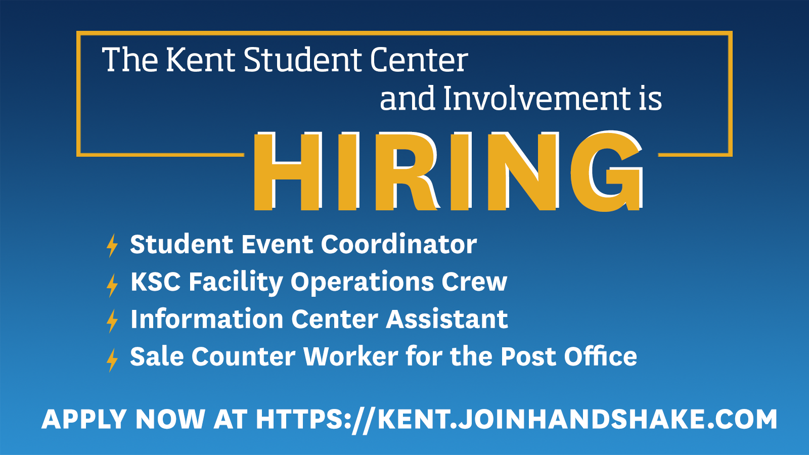 The KSC Is Hiring! Join Our Team!