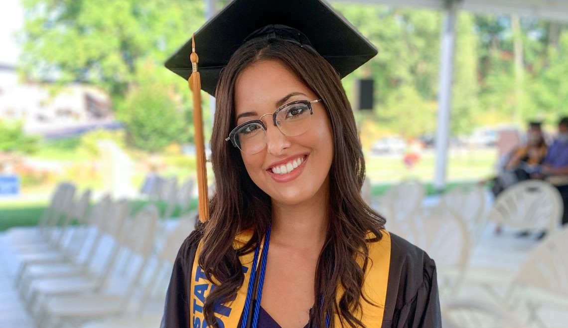 Aniara Callipo is one of thousands of Kent State grads who boosted the university's graduation rateate.