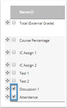Select columns