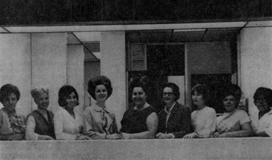 Kent Trumbull's clerical staff, circa 1970