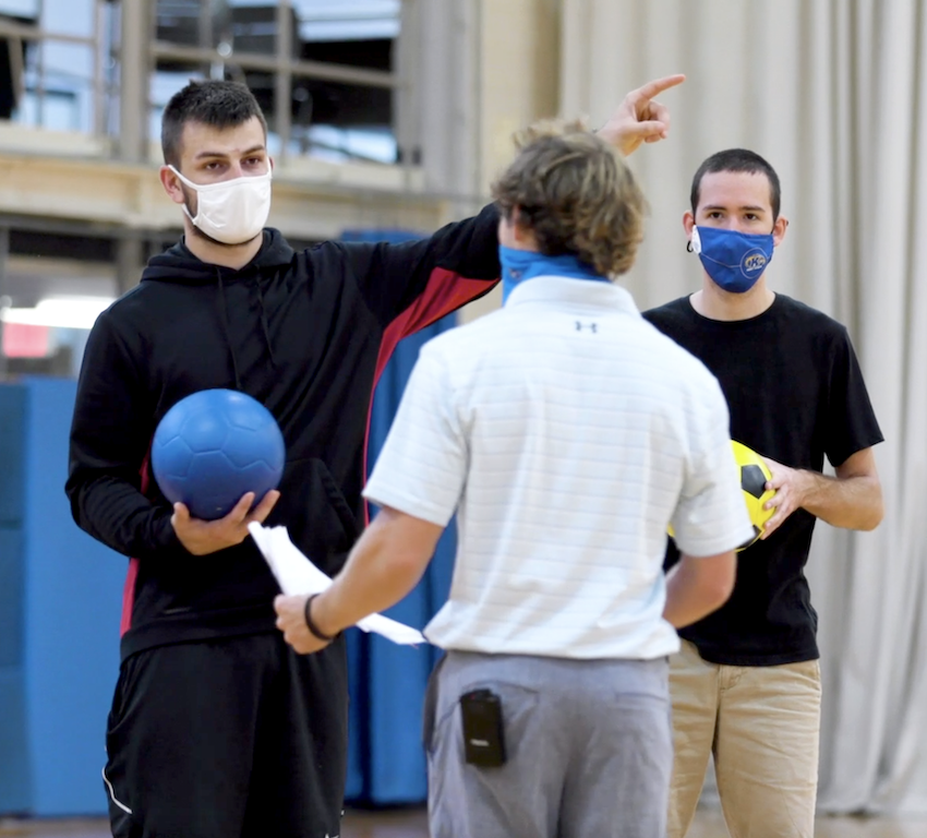 Students with masks in class