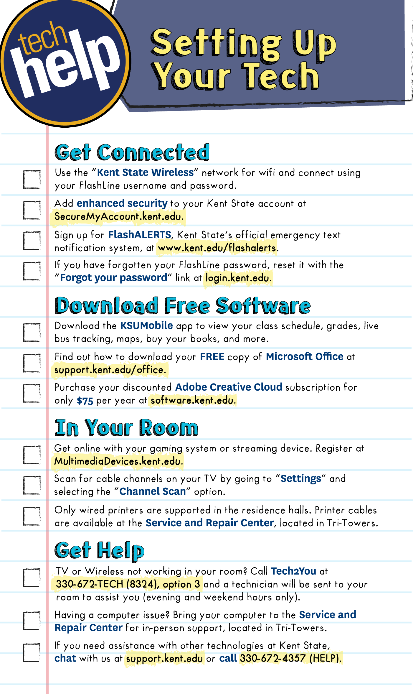 Back to School Student Tech Checklist
