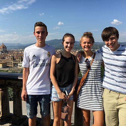 ϲ freshmen from the Honors College enjoy the sights of Italy as they begin their college careers studying overseas at ϲ Florence.