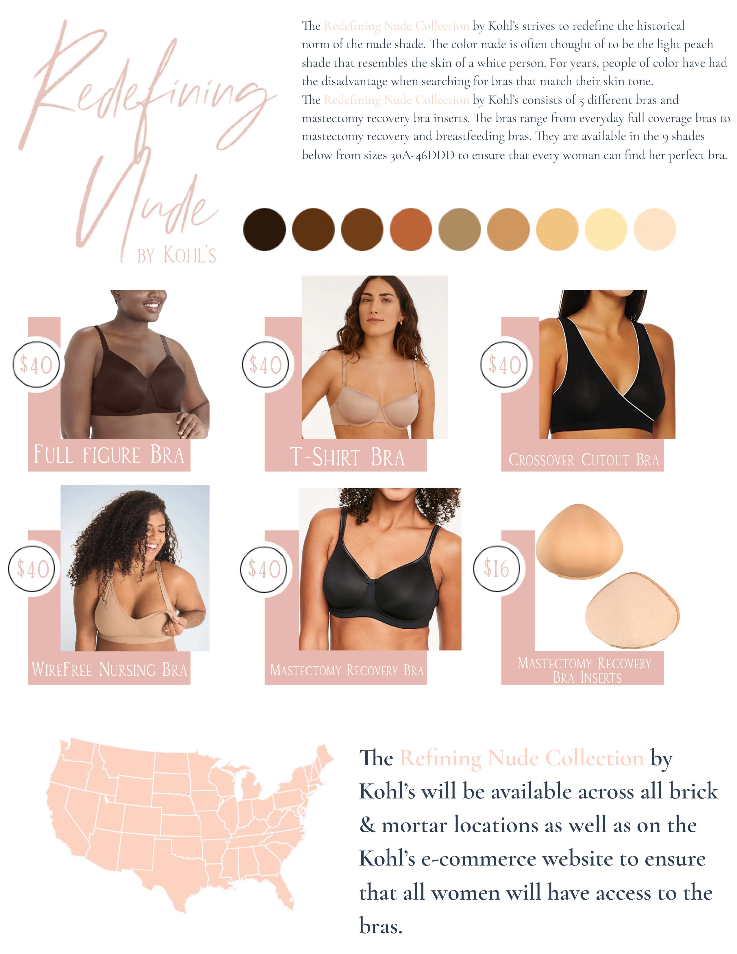 "Redefining Nude" for Kohl's, by Melissa Reynolds