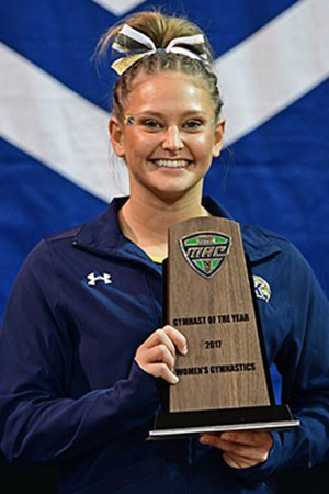 Kent State junior Rachel Stypinski was named 2017 MAC Gymnast of the Year.