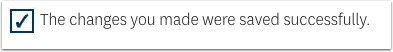 Confirmation message