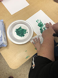 Hand print at Lighthouse Kids Hand print at Lighthouse Kids