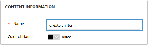 Item name