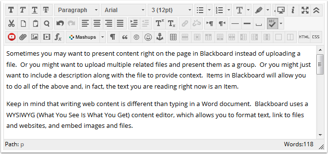 Content editor