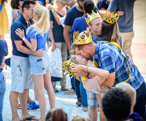 Kent State University kissed on the “K”