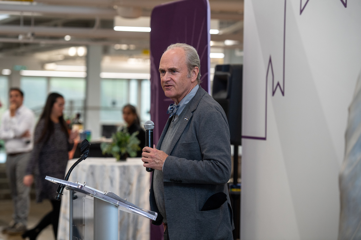 President Todd Diacon delivers remarks at the LaunchNET 10th anniversary celebration and ribbon-cutting. President Todd Diacon delivers remarks at the LaunchNET 10th anniversary celebration and ribbon-cutting.