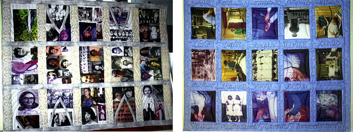 In conjunction with the book, Bryner also commissioned two quilts depicting the faces of the contributors.