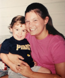 Jessica Leveto and her young son, early 2000s