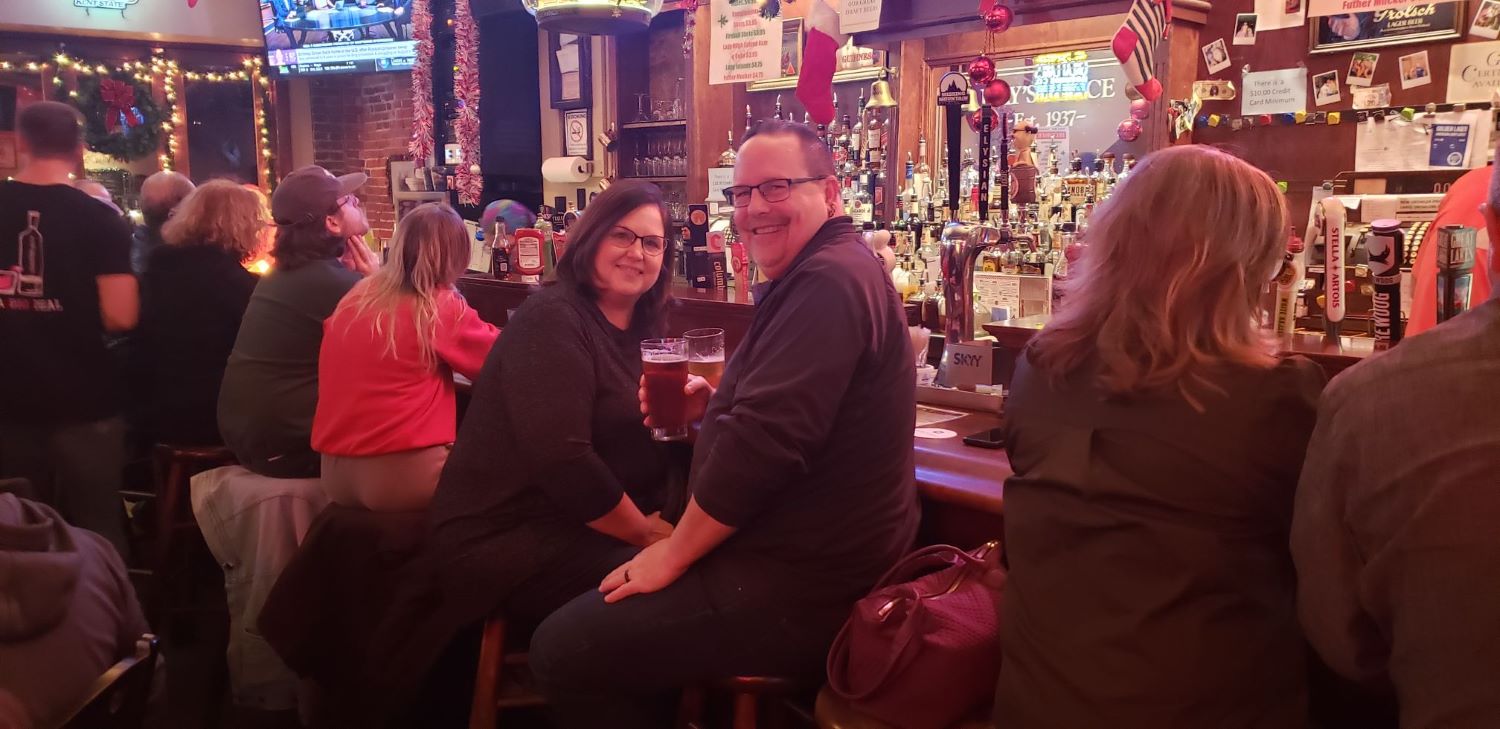 Kent State Alumni Colleen and Eric Morgan met at Ray's Place on Dec. 9, 1990. They have been married for 31 years. Kent State Alumni Colleen and Eric Morgan met at Ray's Place on Dec. 9, 1990. They have been married for 31 years.
