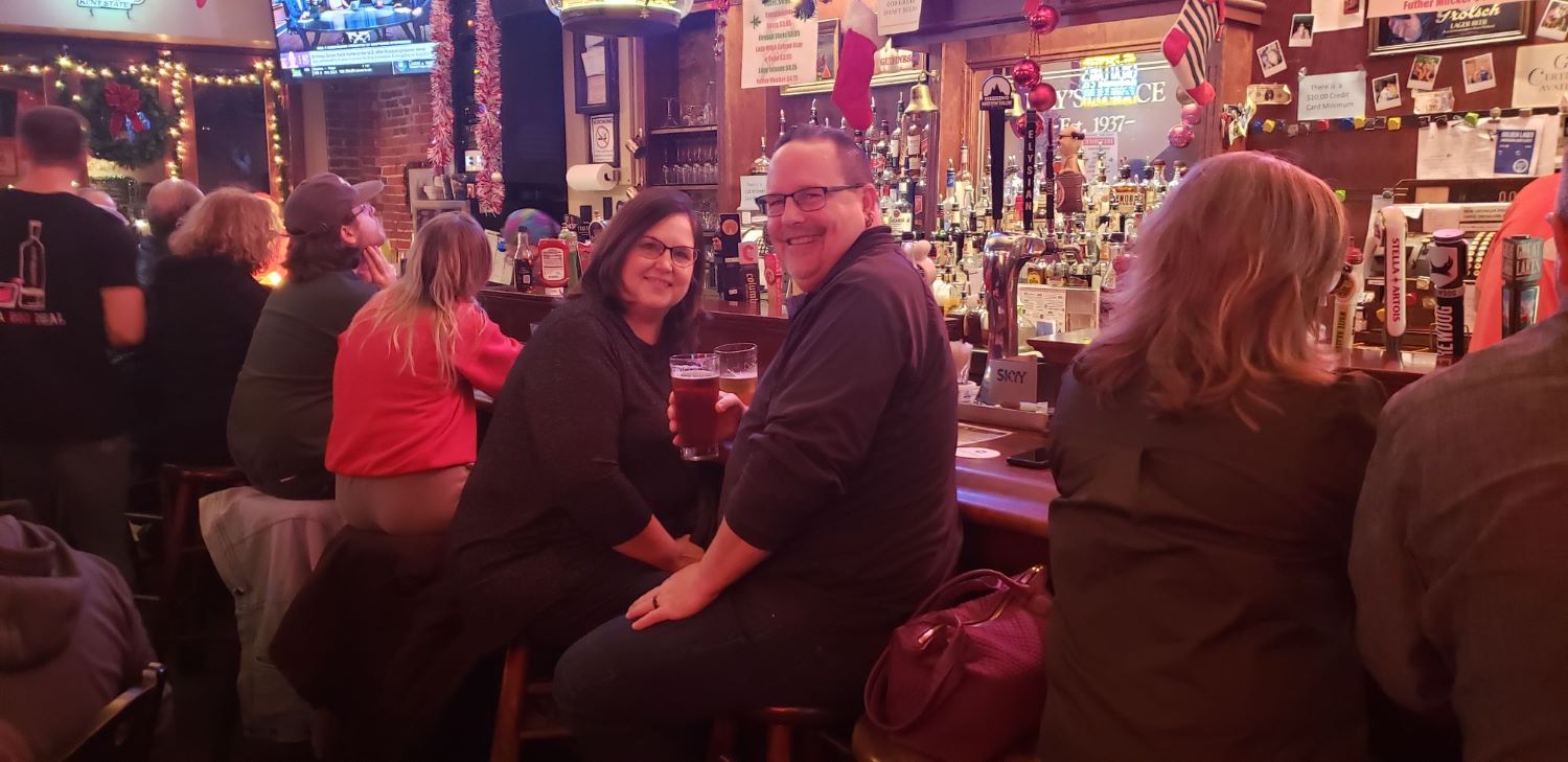 ֱ State Alumni Colleen and Eric Morgan met at Ray's Place on Dec. 9, 1990. They have been married for 31 years.