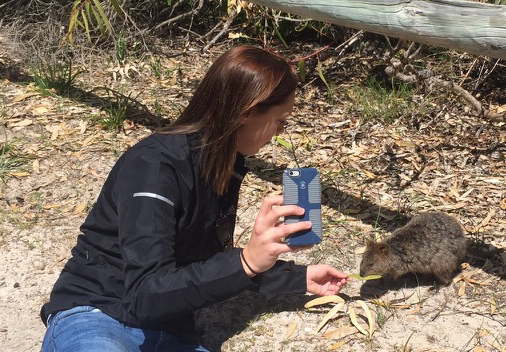COST student with quokka