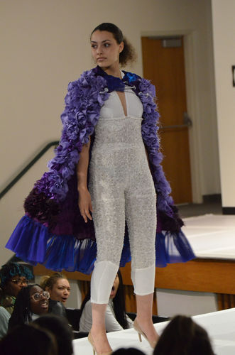 The winning garment from the Spring 2019 Fashion Visuals Fashion Show (front view)