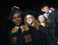 Diverse group of students at Commencement