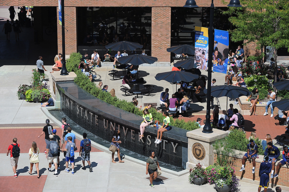 Students on Risman Plaza