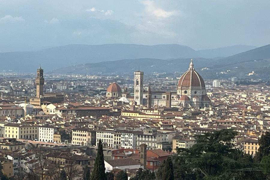 A city scape photo overlooking Florence, Italy.