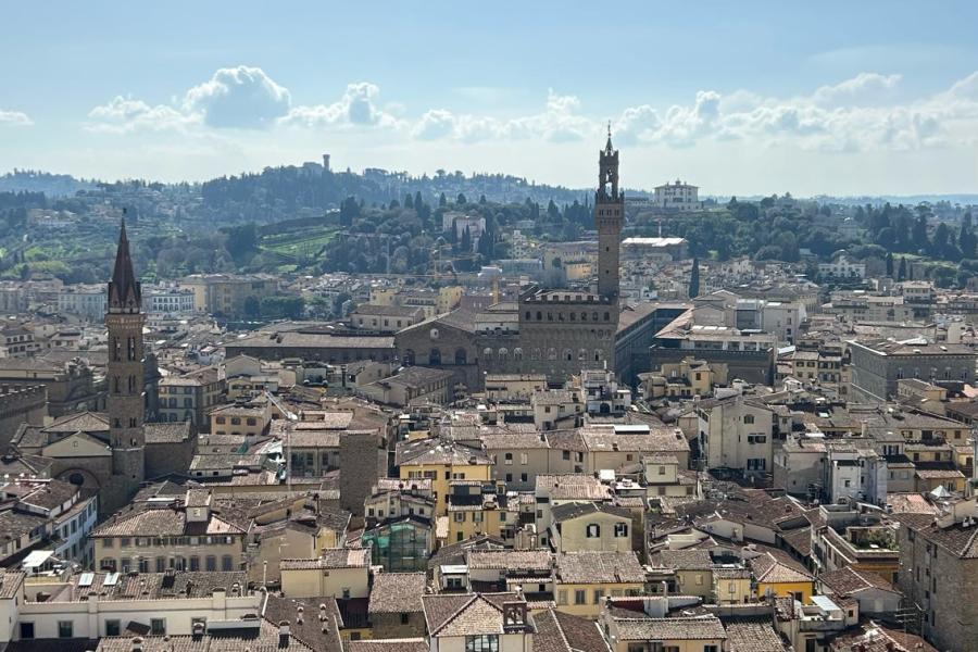 A photo overlooking Florence, Italy from a high view point.