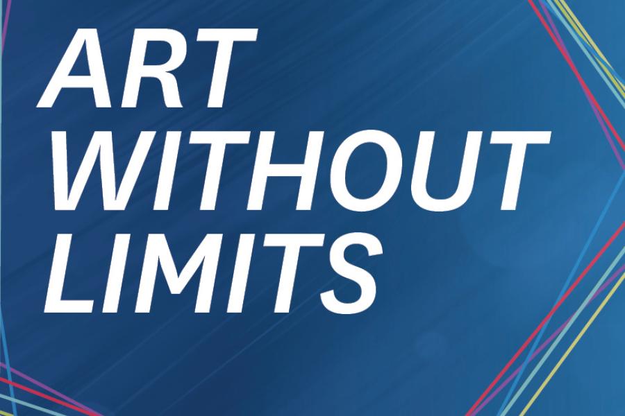Art Without Limits on blue background