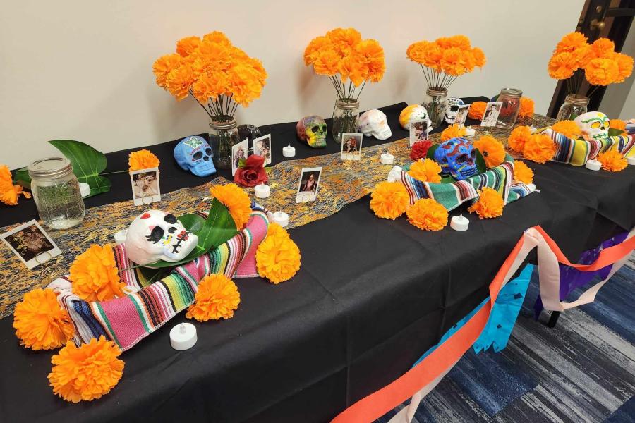 Ofrenda in the Kent Student Center for Day of the Dead