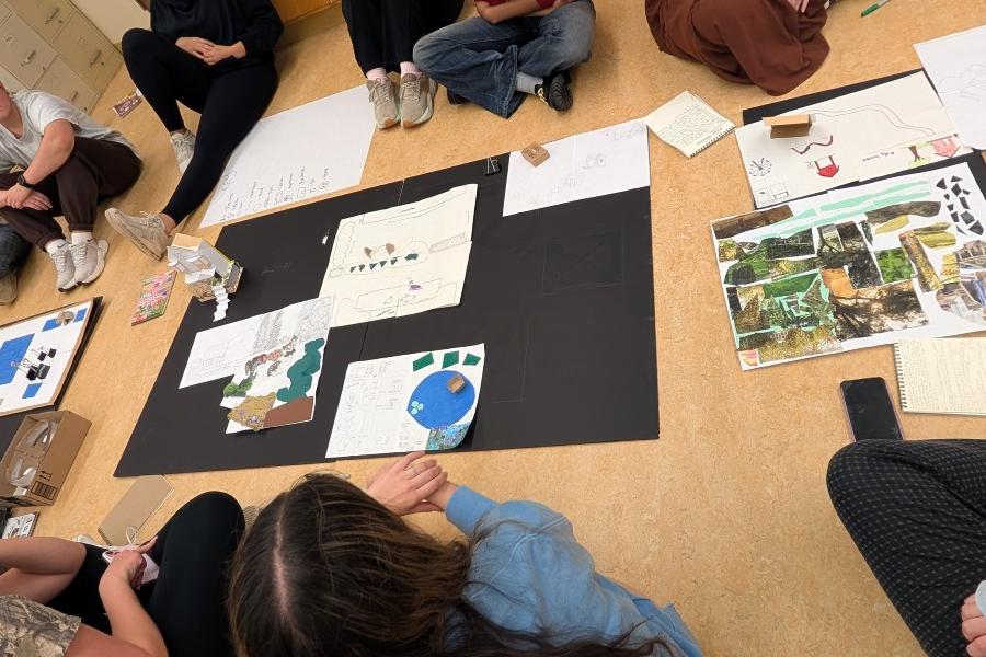 Kent States students develop maps during geography lesson