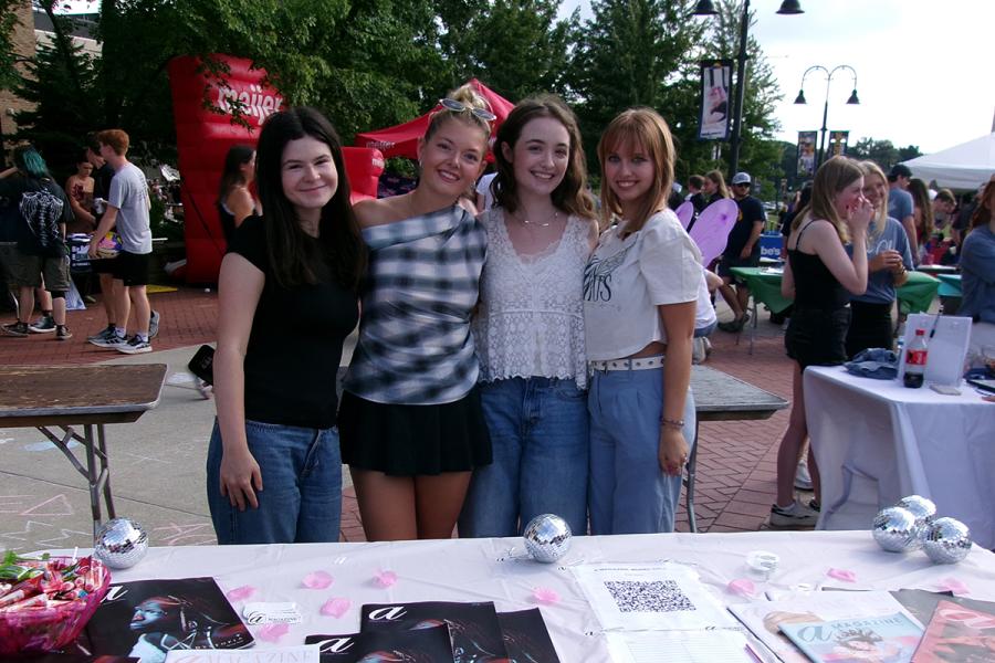 The staff of A Magazine at Blastoff outdoors