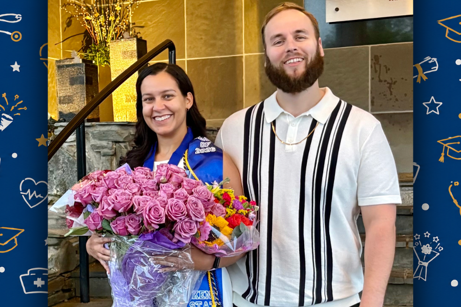 Recent BSN graduate Achante Pascute and husband, Jesse