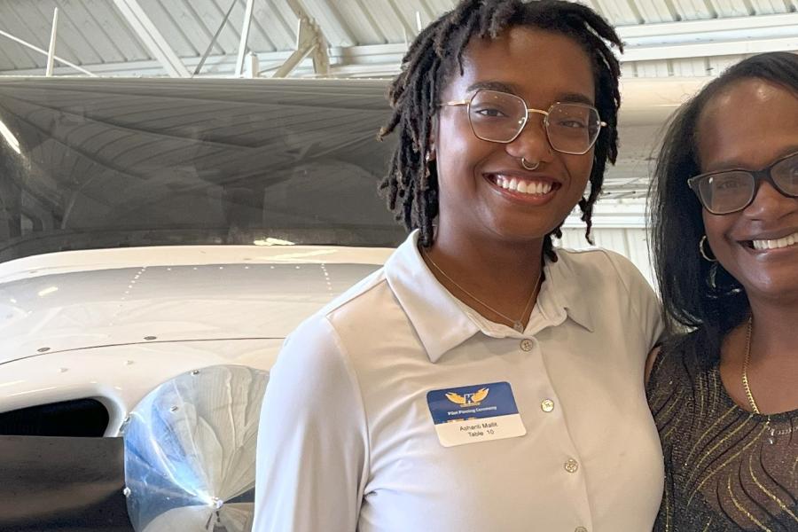 Ashanti Mallit is a professional pilot student in the College of Aeronautics and Engineering