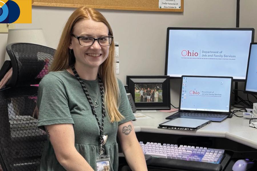 Hailey Dobbs, graduate of first class of BSW gets job at Job & Family Services