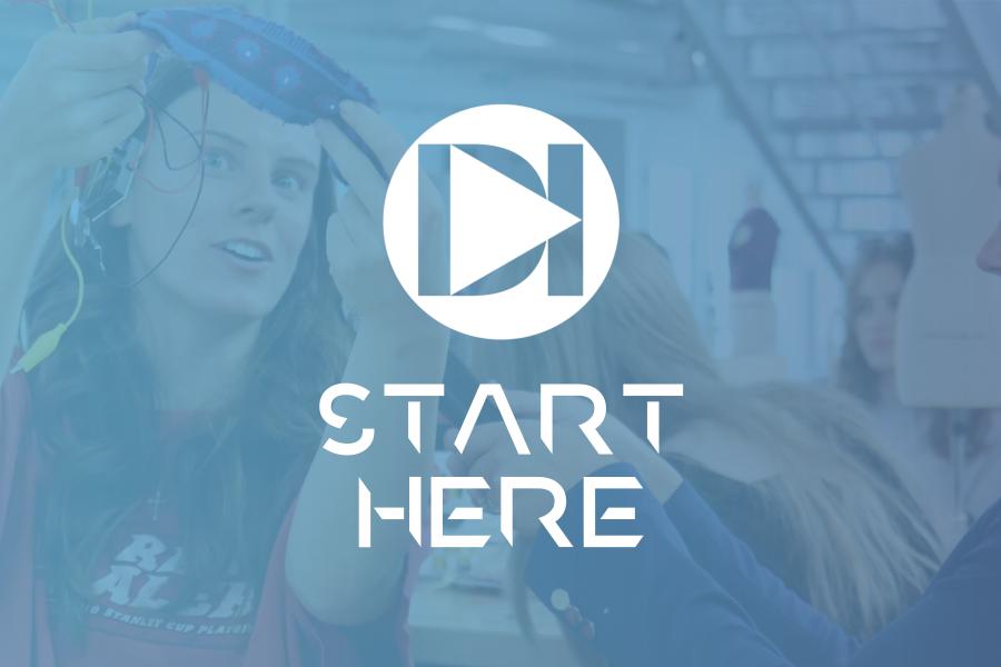 Banner image for Design Innovation's "Start Here" campaign