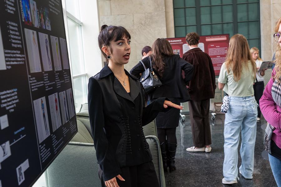 Fashion Merchandising students gave presentations of their work during the Oct. 2 Fashion Merchandising Symposium