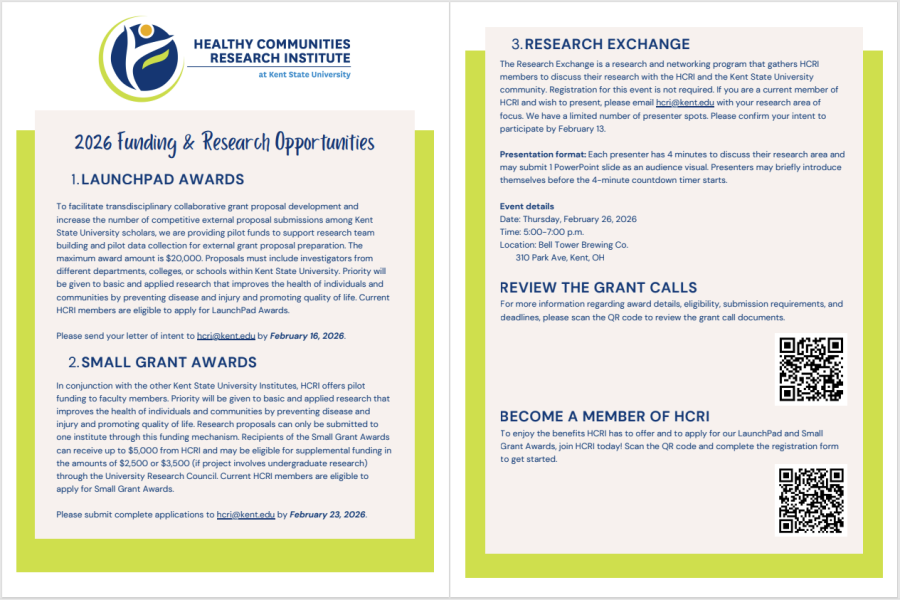 HCRI research and funding opportunities call sheet image