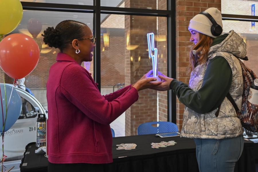 Student getting a free item