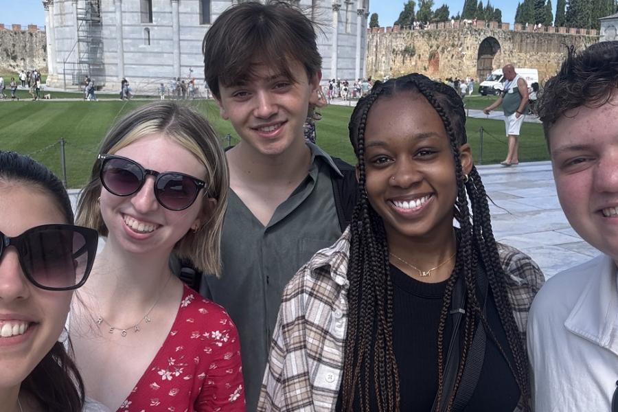 Giovanni Tripi (right) with friends in Pisa Giovanni Tripi (right) with friends in Pisa