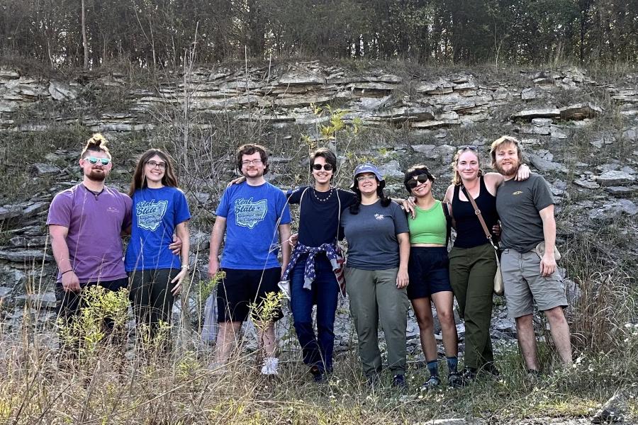 Group photo of all students on the trip at Caesar Creek Group photo of all students on the trip at Caesar Creek