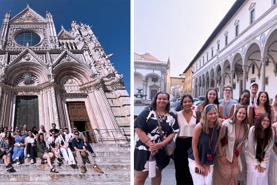 A group of Kent State nursing students studying abroad in Florence, Italy.