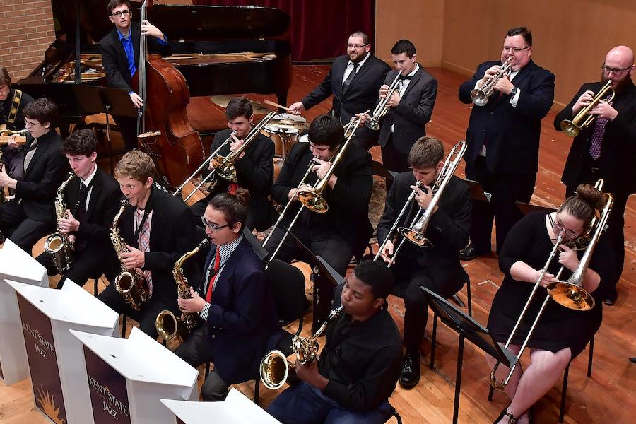 Jazz Orchestra performing in Ludwig Recital Hall (2017)