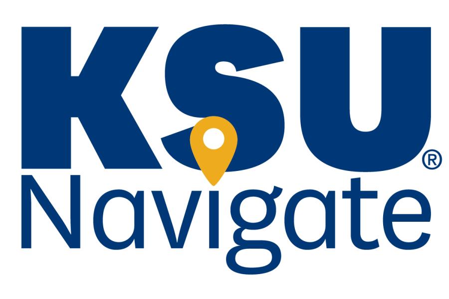 Text logo that reads "KSU Navigate"