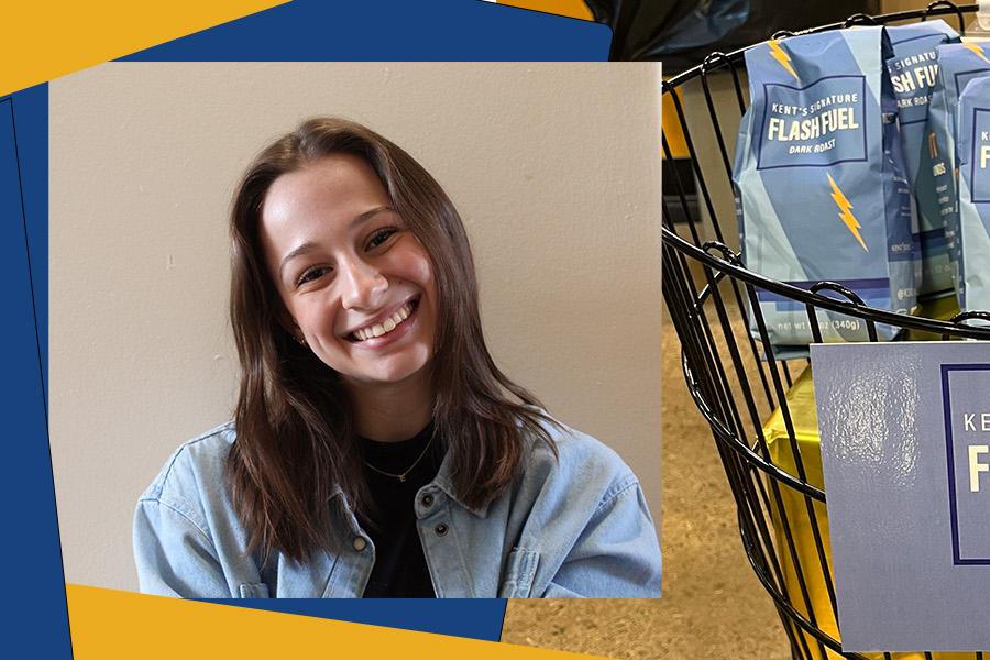 Emma Lentz, the student behind the Flash Fuel coffee design