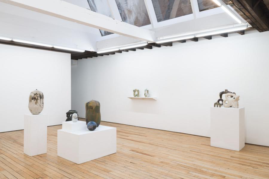 Gallery with ceramic sculptures