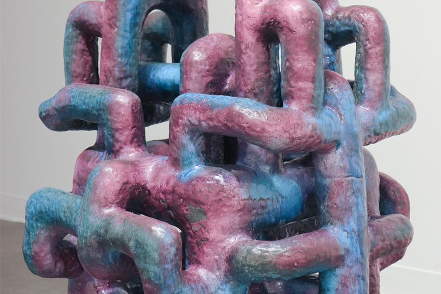 “Stay Connected,” 2024 Ceramic, Glaze,  37''x28''x29'', by Keenan O’Toole