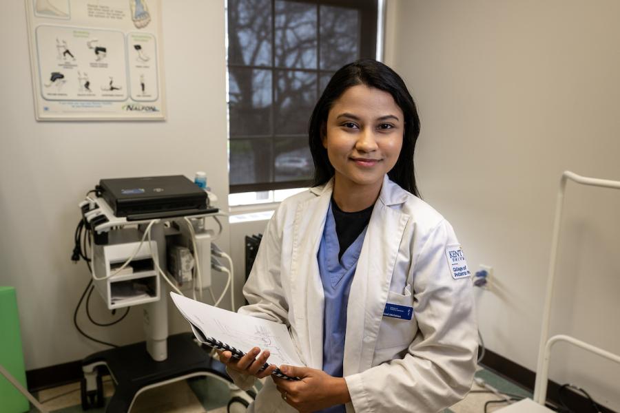 Saloni Christian is pursuing her Doctor of Podiatric Medicine degree at Kent State University's College of Podiatric Medicine. (Photo credit: Bob Christy)