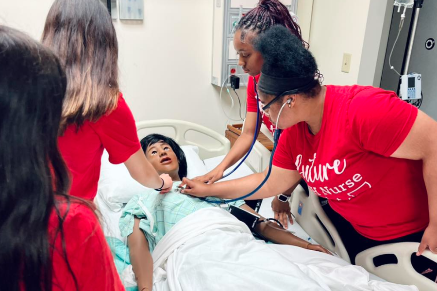 Students from University Hospitals Future Nurse Academy.